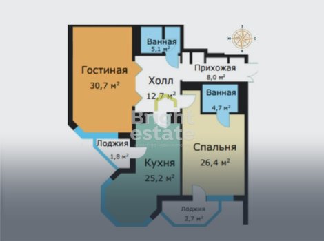 Четырехкомнатная квартира под чистовую отделку в жилом комплексе Вавилово. ID 13826