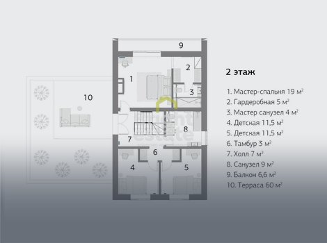 Купить загородный дом в стиле баухаус в КП Ильинские холмы. ID 18204