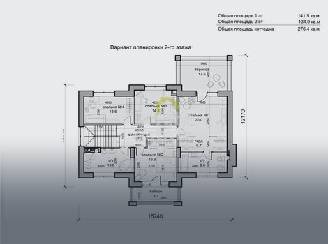 Купить 2-этажный дом под отделку в КП Павловы Озера. ID 19842