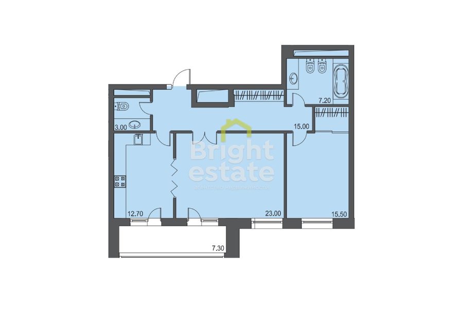 Купить 3-комнатную квартиру 96 кв.м. в жилом комплексе Парк Рублево. ID 15370