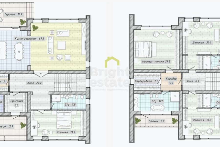 Продажа загородного коттеджа 327 кв.м. в поселке Сокольники Парк. ID 16523