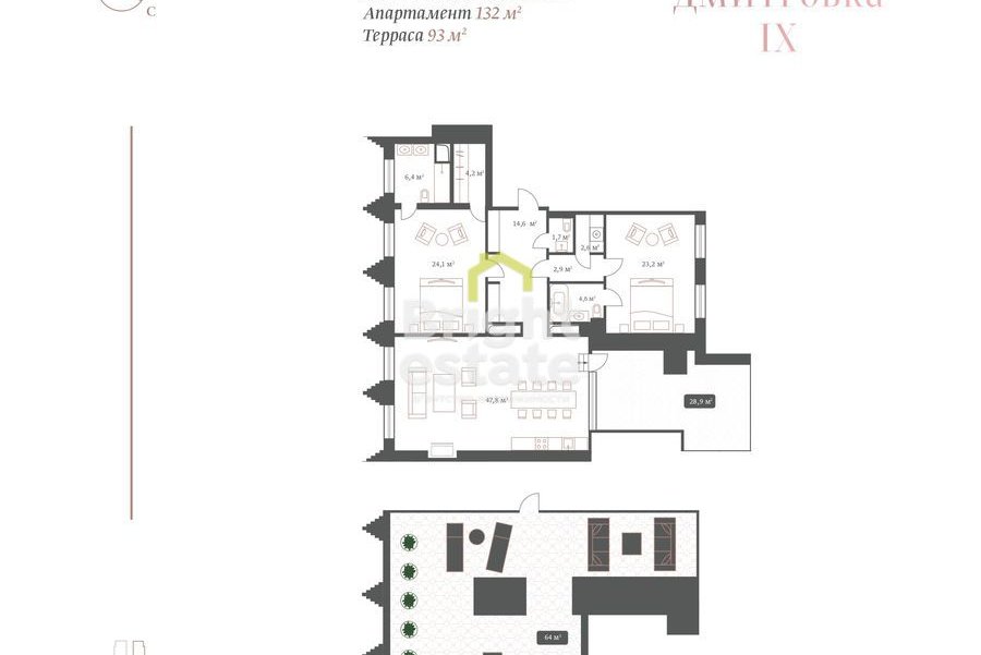 Продажа 3-комнатных апартаментов с отделкой в ЖК Большая Дмитровка IX. ID 16635