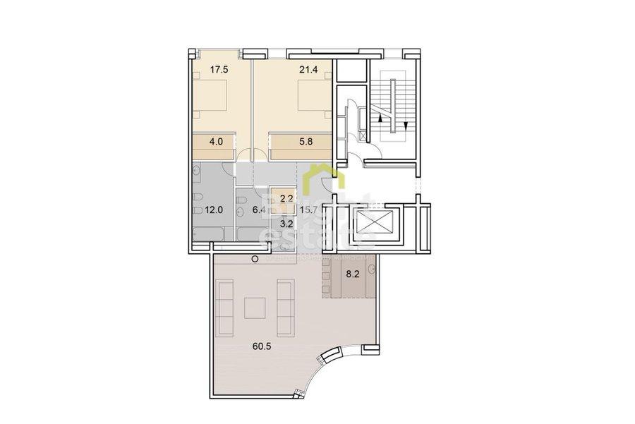 Купить 4-комнатную квартиру без отделки в жилом комплексе Savvin River Residence. ID 20173